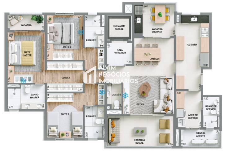 Apartamento, 3 quartos - Foto 35